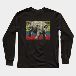 RETRO STYLE - ACE RHINOS - KINDA HOT IN THESE RHINOS BLACK Long Sleeve T-Shirt